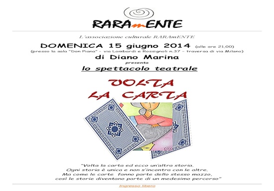 Locandina spettacolo teatrale volta la carta Locandina spetttacolo teatrele volta la carta